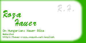 roza hauer business card