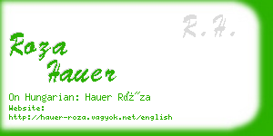 roza hauer business card